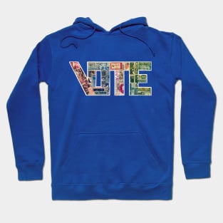 Vote stamps dark backgrounds Hoodie